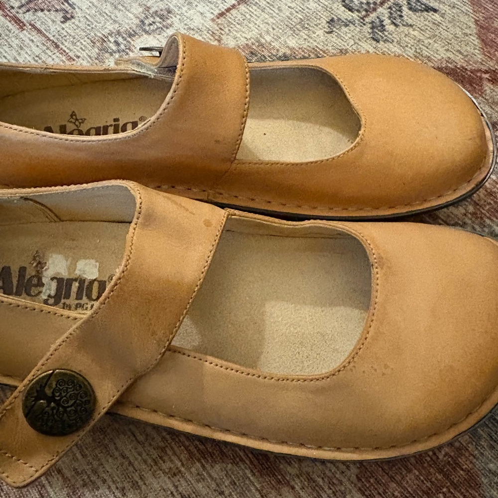 Alegria Tan Mary Jane Mules